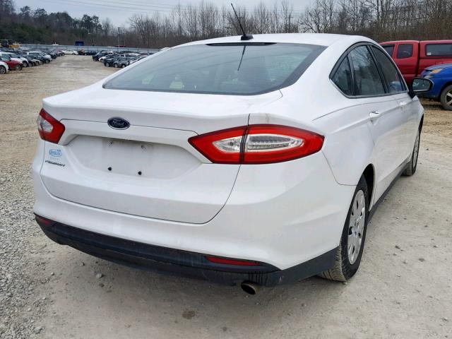 1FA6P0G75E5350877 - 2014 FORD FUSION S WHITE photo 4