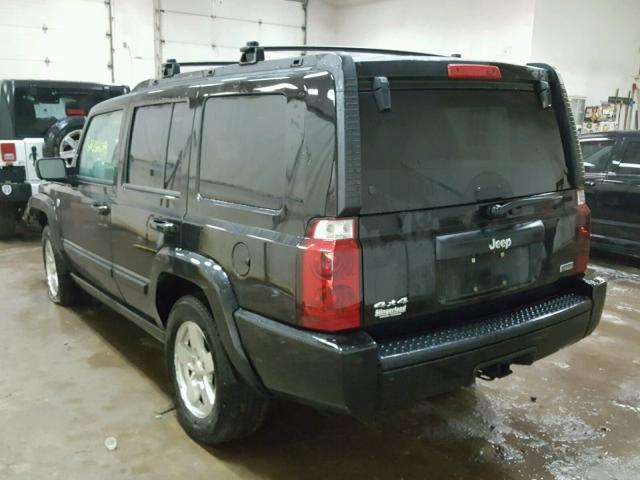 1J8HG48P37C573516 - 2007 JEEP COMMANDER BLACK photo 3