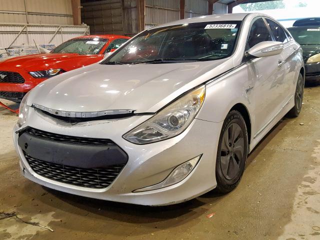 KMHEC4A48DA065793 - 2013 HYUNDAI SONATA HYB SILVER photo 2