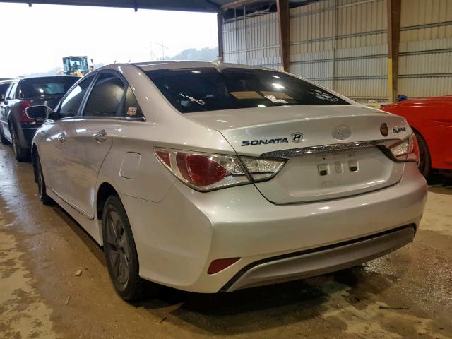 KMHEC4A48DA065793 - 2013 HYUNDAI SONATA HYB SILVER photo 3