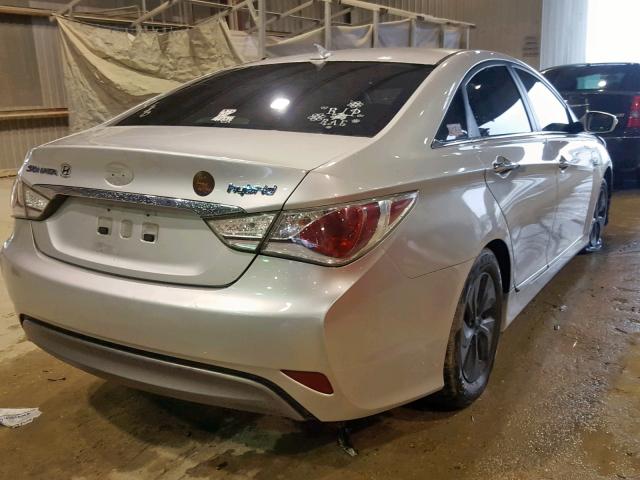 KMHEC4A48DA065793 - 2013 HYUNDAI SONATA HYB SILVER photo 4