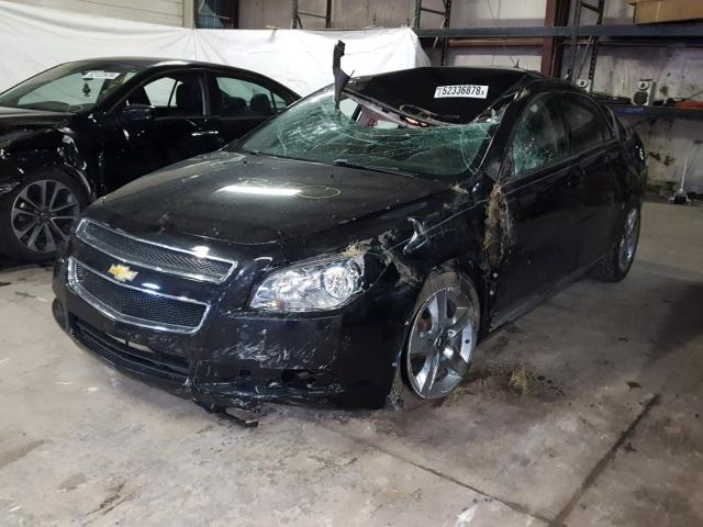 1G1ZC5EBXAF165485 - 2010 CHEVROLET MALIBU 1LT BLACK photo 2