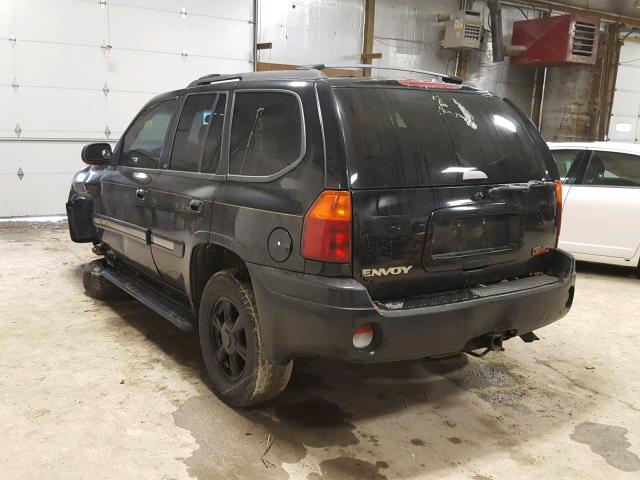 1GKDT13S422157358 - 2002 GMC ENVOY BLACK photo 3