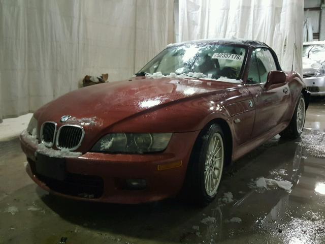 4USCN53442LL51063 - 2002 BMW Z3 3.0 BURGUNDY photo 2