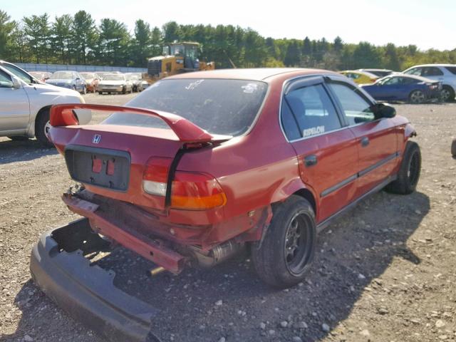 1HGEJ6671VL003684 - 1997 HONDA CIVIC LX RED photo 4