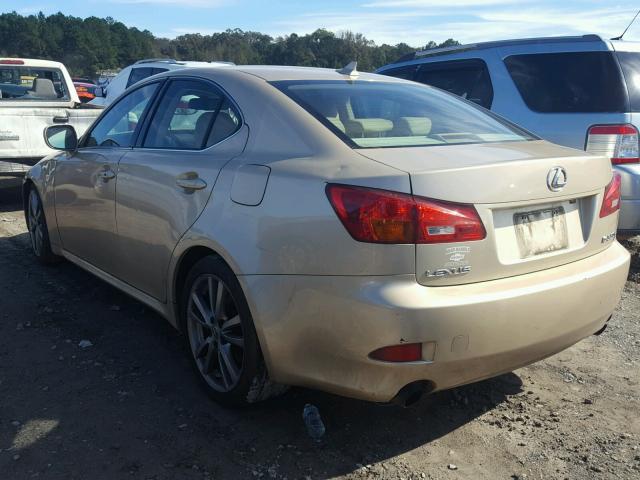 JTHBE262182014728 - 2008 LEXUS IS 350 GOLD photo 3