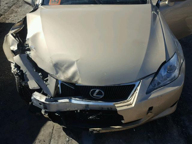 JTHBE262182014728 - 2008 LEXUS IS 350 GOLD photo 7