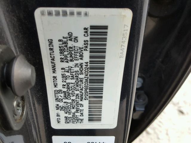 5Y2SP6E03AZ400244 - 2010 PONTIAC VIBE GRAY photo 10