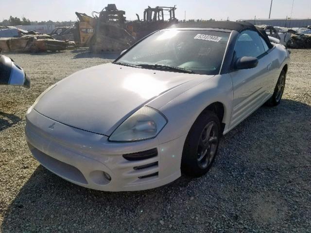 4A3AE45G94E032020 - 2004 MITSUBISHI ECLIPSE SP WHITE photo 2