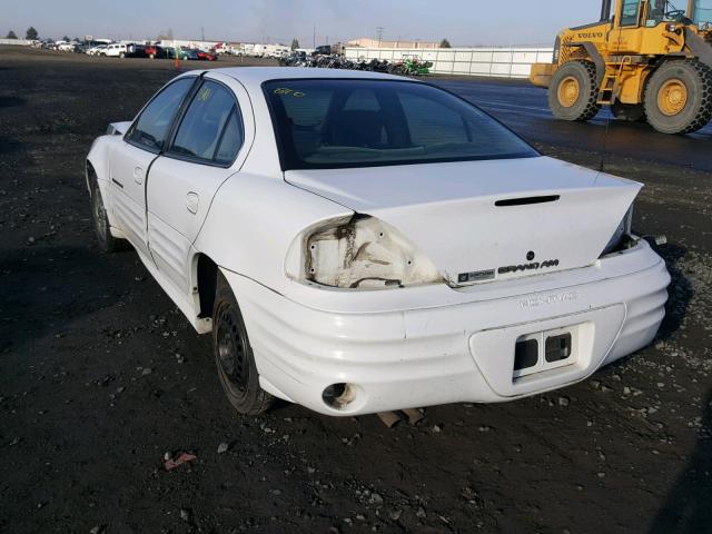 1G2NE52T7XC569923 - 1999 PONTIAC GRAND AM S WHITE photo 3