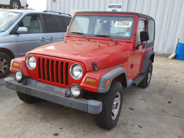 1J4FY19S4VP509594 - 1997 JEEP WRANGLER / RED photo 2