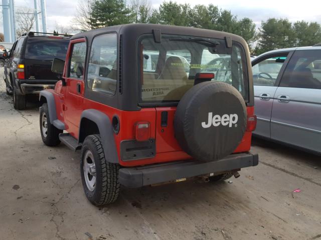 1J4FY19S4VP509594 - 1997 JEEP WRANGLER / RED photo 3