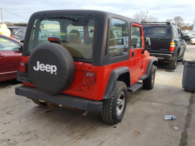 1J4FY19S4VP509594 - 1997 JEEP WRANGLER / RED photo 4