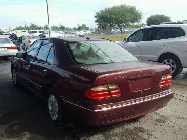 WDBJF65J81B244233 - 2001 MERCEDES-BENZ E 320 BURGUNDY photo 3