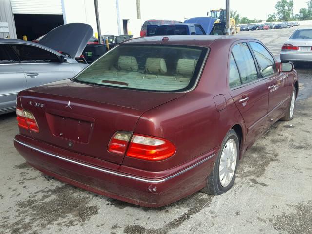 WDBJF65J81B244233 - 2001 MERCEDES-BENZ E 320 BURGUNDY photo 4