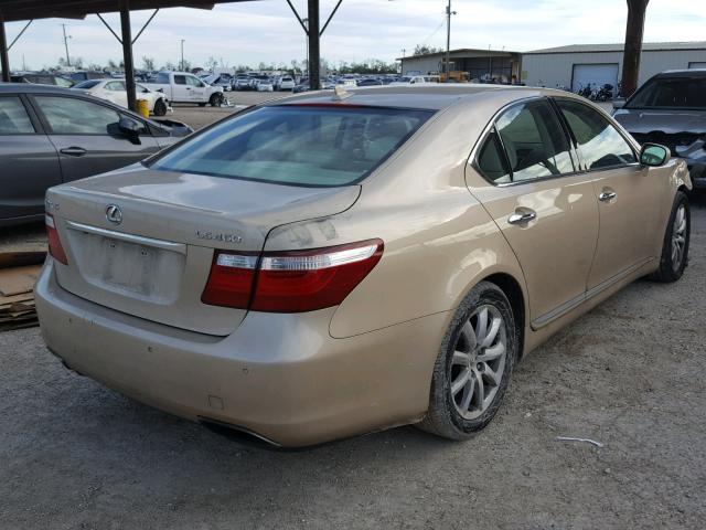 JTHBL46F675013771 - 2007 LEXUS LS 460 GOLD photo 4