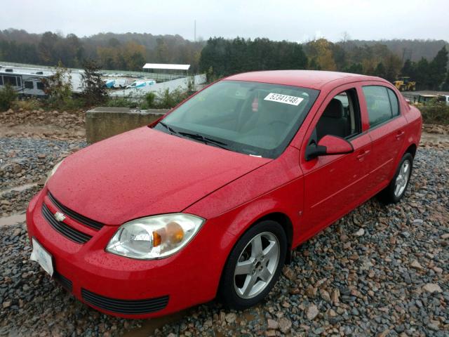 1G1AL55F567618980 - 2006 CHEVROLET COBALT LT RED photo 2