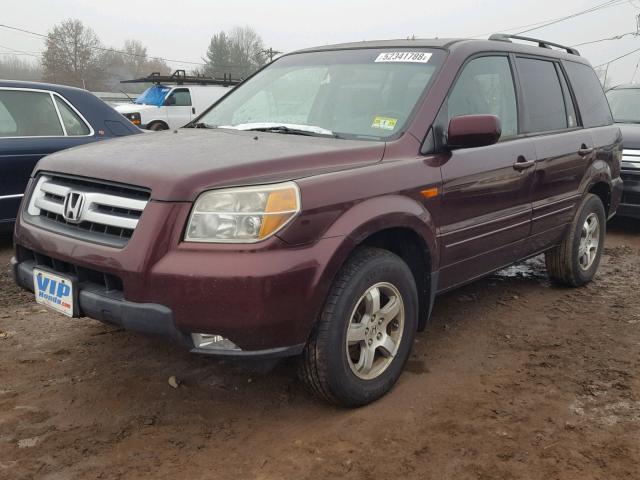 5FNYF18398B031718 - 2008 HONDA PILOT SE BURGUNDY photo 2