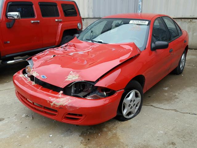 1G1JC524217187302 - 2001 CHEVROLET CAVALIER B RED photo 2