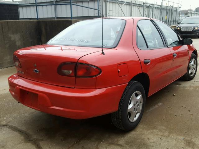 1G1JC524217187302 - 2001 CHEVROLET CAVALIER B RED photo 4