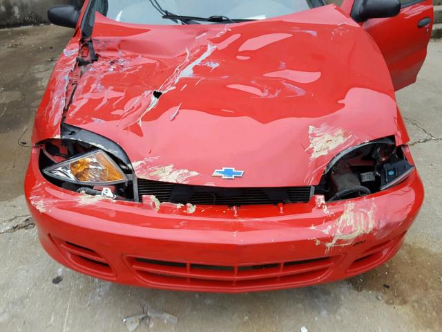 1G1JC524217187302 - 2001 CHEVROLET CAVALIER B RED photo 7