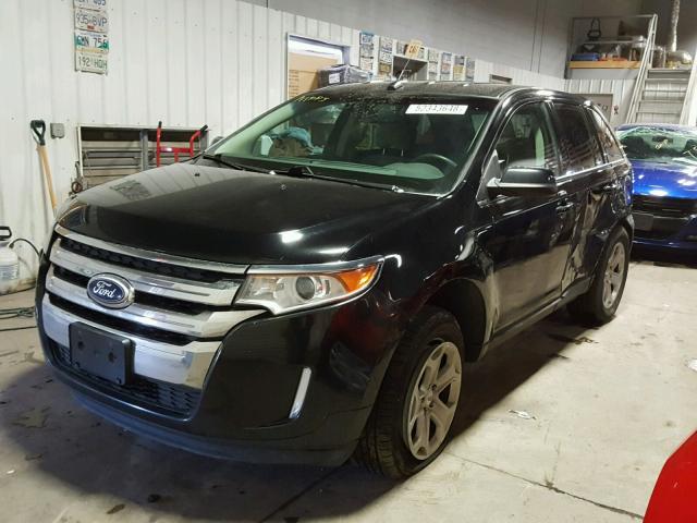 2FMDK4JC2CBA23337 - 2012 FORD EDGE SEL BLACK photo 2