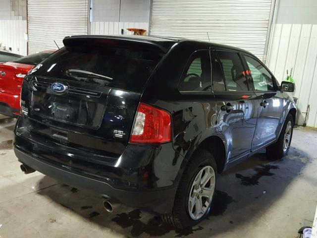 2FMDK4JC2CBA23337 - 2012 FORD EDGE SEL BLACK photo 4