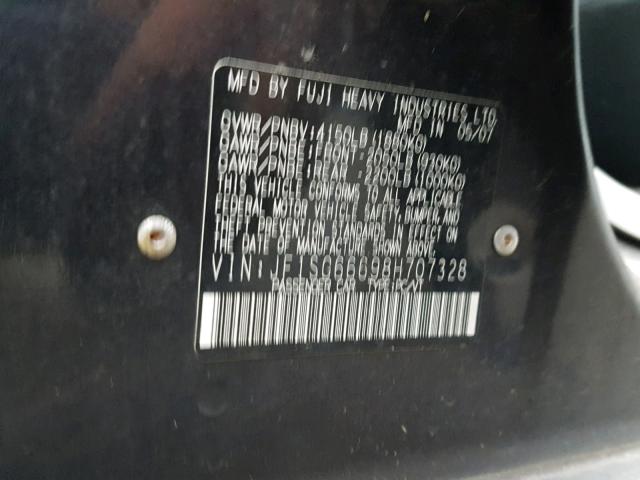 JF1SG66698H707328 - 2008 SUBARU FORESTER S 灰色 照片 10