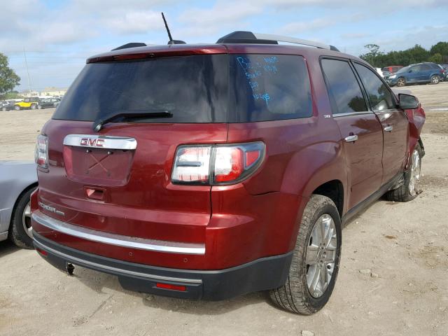 1GKKRSKD5HJ305921 - 2017 GMC ACADIA LIM RED photo 4