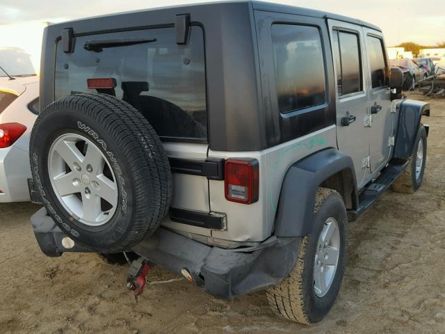 1J4GA39127L157976 - 2007 JEEP WRANGLER X GRAY photo 4