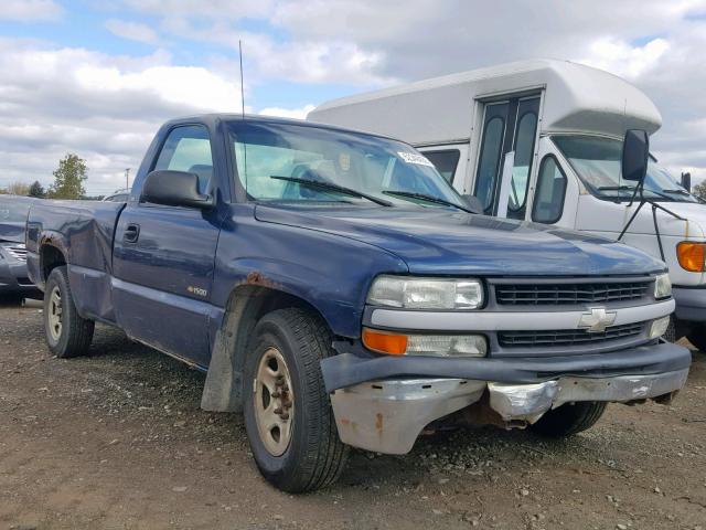 1GCEC14WX2Z144056 - 2002 CHEVROLET SILVERADO BLUE photo 1