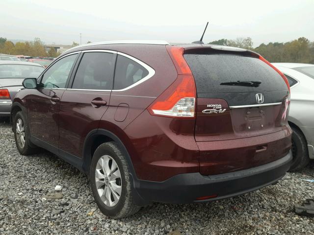 5J6RM3H76EL002446 - 2014 HONDA CR-V EXL MAROON photo 3