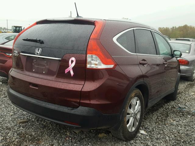 5J6RM3H76EL002446 - 2014 HONDA CR-V EXL MAROON photo 4