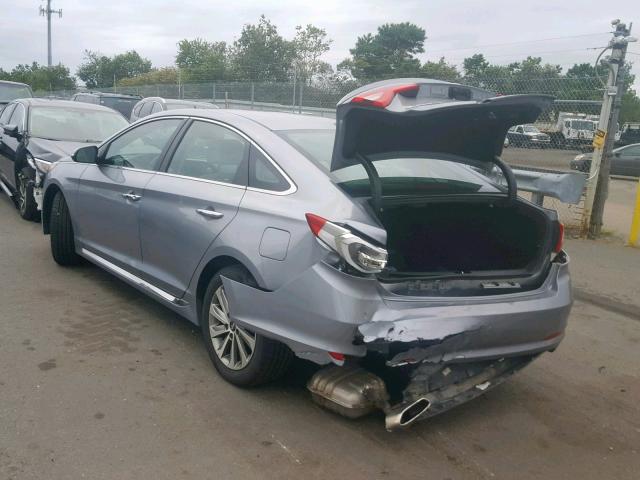 5NPE34AF6FH052591 - 2015 HYUNDAI SONATA SPO GRAY photo 3