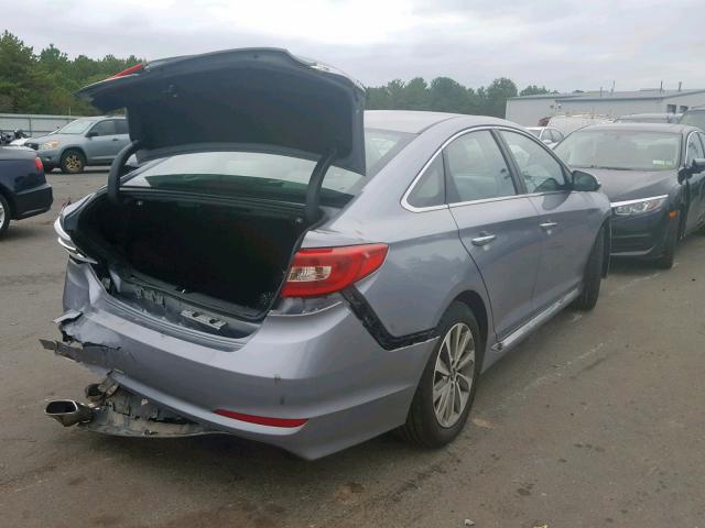 5NPE34AF6FH052591 - 2015 HYUNDAI SONATA SPO GRAY photo 4