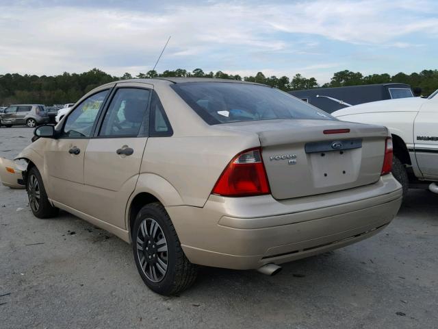 1FAFP34N77W101921 - 2007 FORD FOCUS ZX4 GOLD photo 3