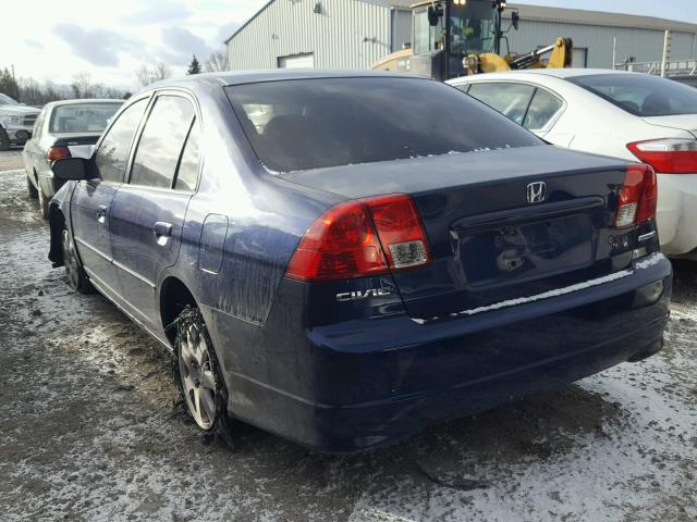 2HGES16315H030569 - 2005 HONDA CIVIC DX V BLUE photo 3