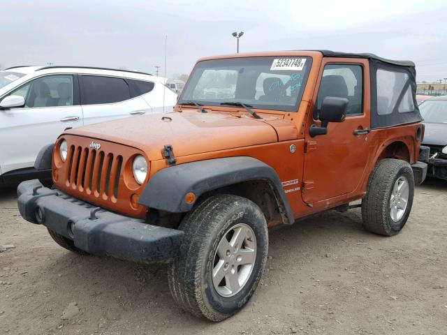 1J4AA2D19BL525330 - 2011 JEEP WRANGLER S ORANGE photo 2