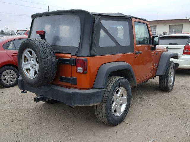 1J4AA2D19BL525330 - 2011 JEEP WRANGLER S ORANGE photo 4