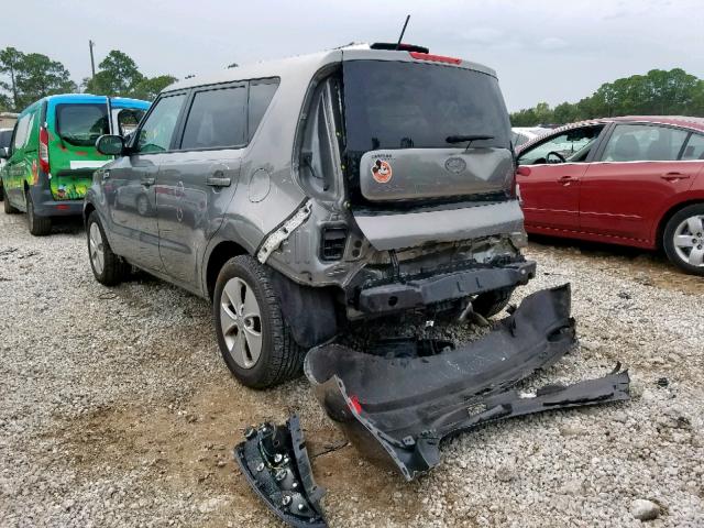 KNDJN2A25F7215777 - 2015 KIA SOUL GRAY photo 3