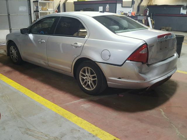 3FAHP0GA4CR249229 - 2012 FORD FUSION S SILVER photo 3