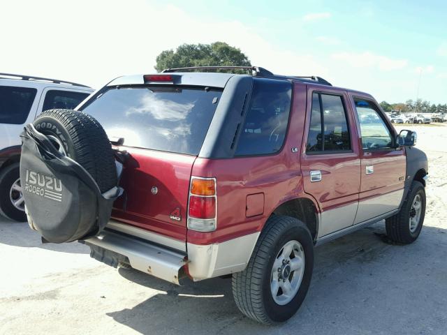 4S2CM58V3T4309736 - 1996 ISUZU RODEO S MAROON photo 4