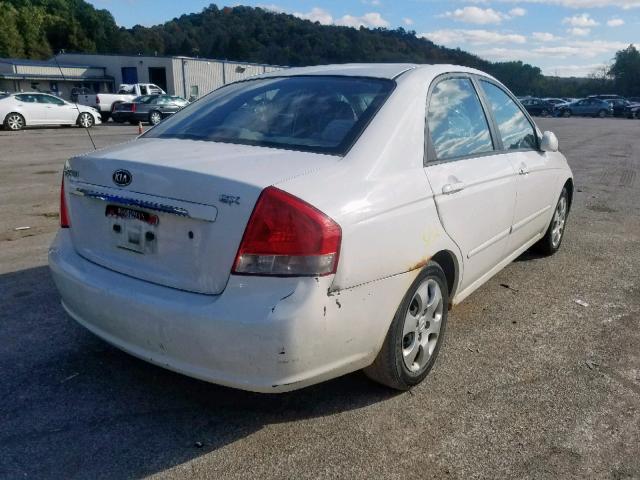 KNAFE121X75486110 - 2007 KIA SPECTRA EX WHITE photo 4