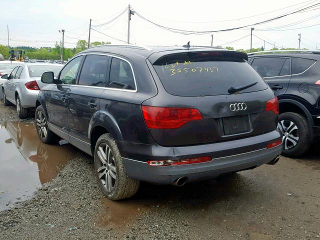 WA1AV74L87D032727 - 2007 AUDI Q7 4.2 QUA CHARCOAL photo 3