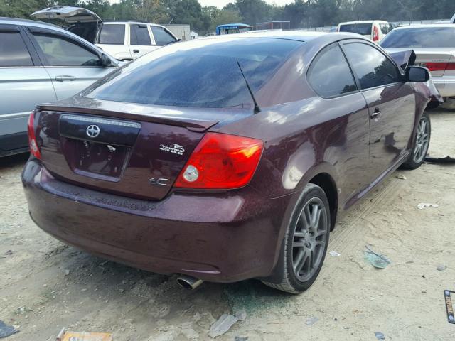 JTKDE177770182990 - 2007 TOYOTA SCION TC 栗色 照片 4