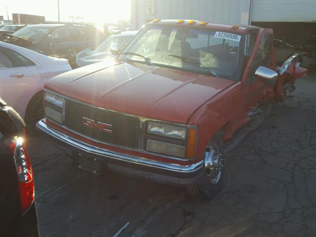 2GTHC39N1N1549647 - 1992 GMC SIERRA C35 RED photo 2