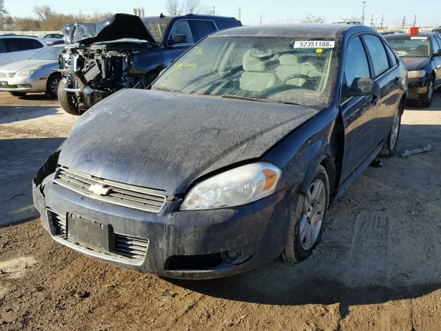 2G1WC57M391309916 - 2009 CHEVROLET IMPALA 2LT BLUE photo 2