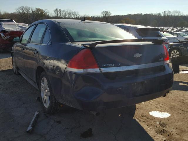 2G1WC57M391309916 - 2009 CHEVROLET IMPALA 2LT BLUE photo 3