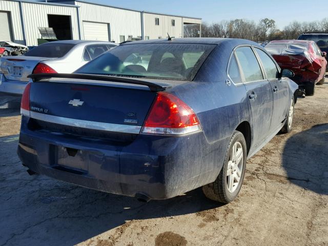 2G1WC57M391309916 - 2009 CHEVROLET IMPALA 2LT BLUE photo 4