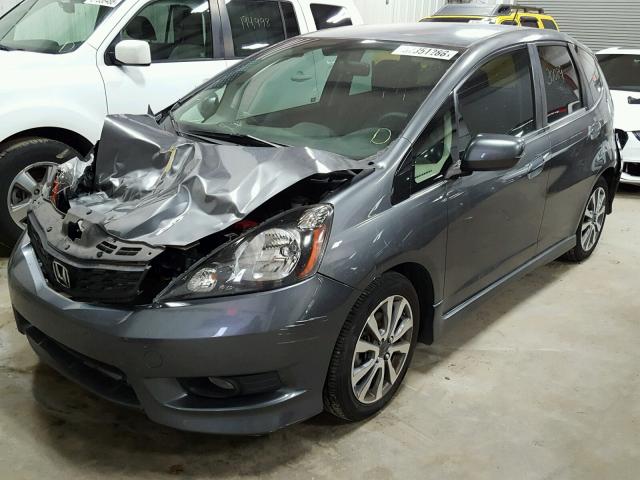 JHMGE8H56DC035207 - 2013 HONDA FIT SPORT GRAY photo 2